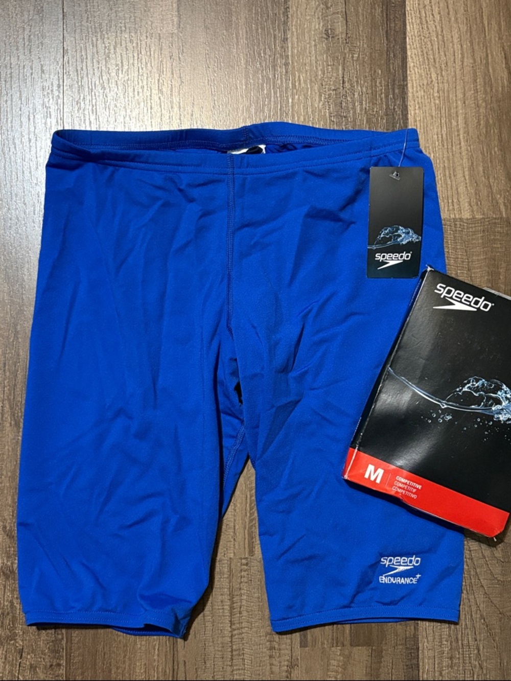NWT Speedo Endurance Conpetitive Men's Royal Blue Jammer Swim Shorts